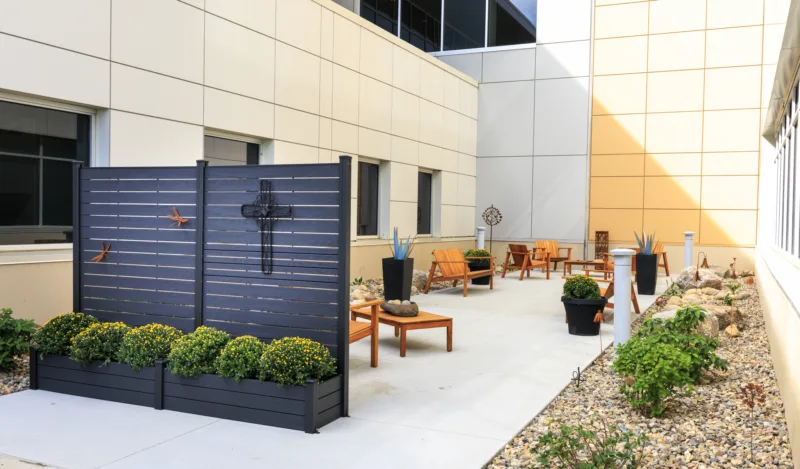 Trinity unveils outdoor chapel, healing garden